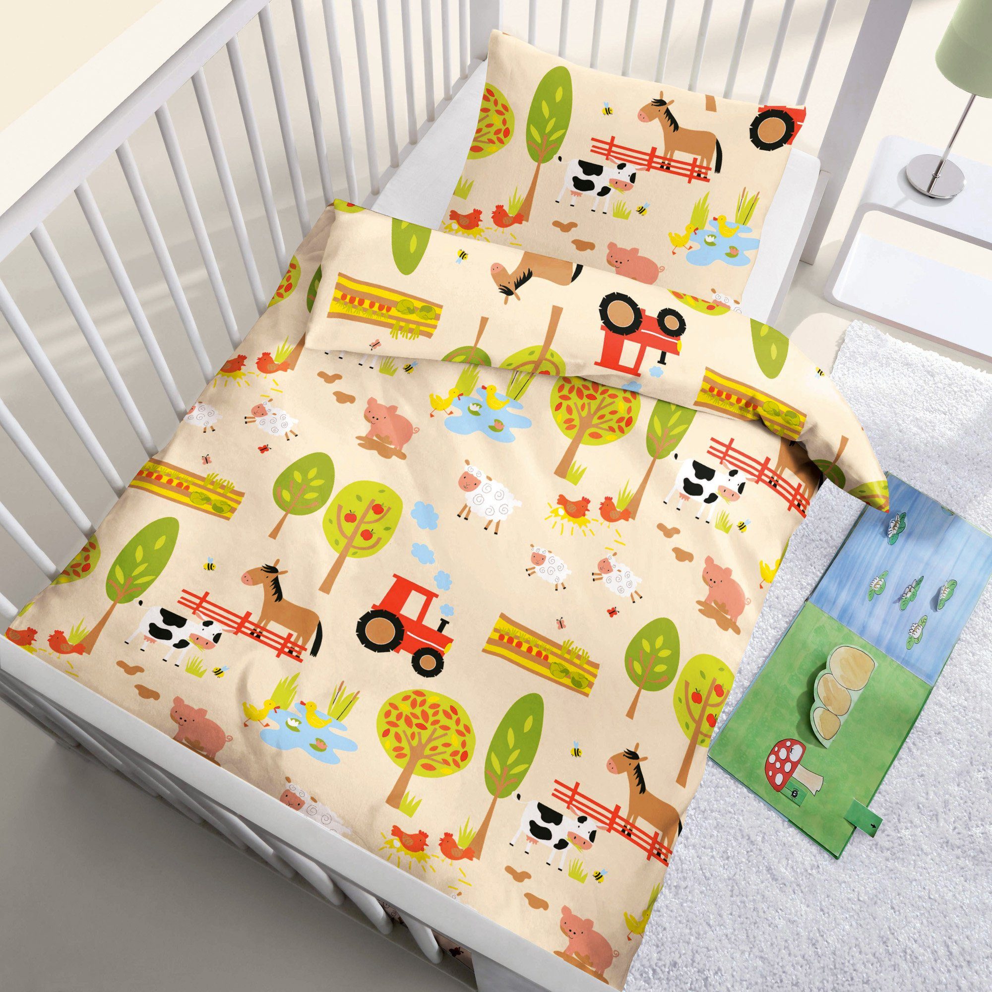 Erwin Müller Kinderbettwäsche Kinder-Bettwäsche "Bauernhof", Renforcé, Motiv