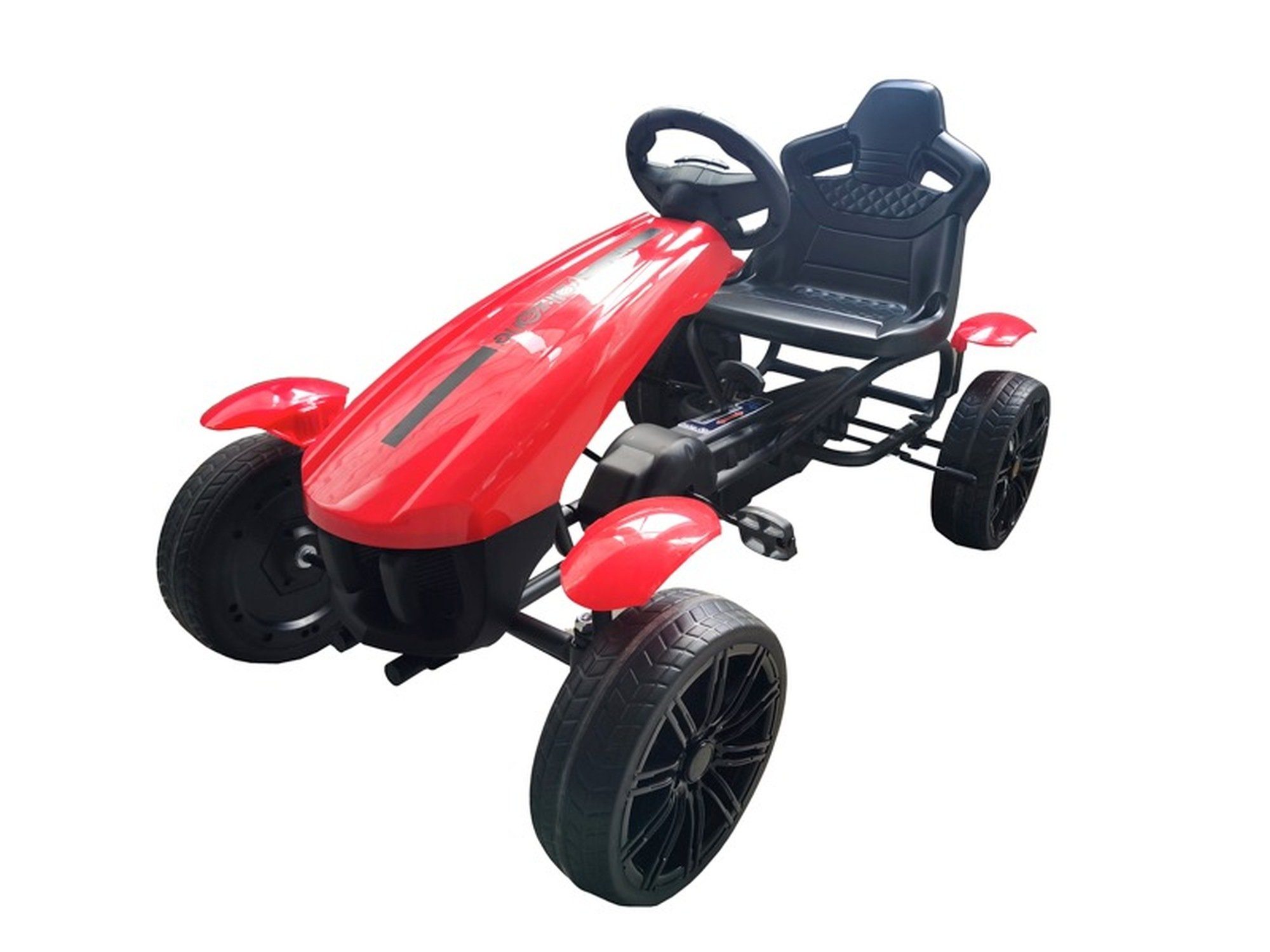 TPFLiving Go-Kart Matteo - rot - Farbe:, Kinderfahrzeug - Tretauto - Pedal-Go-Kart für Kinder von 3-8 Jahren