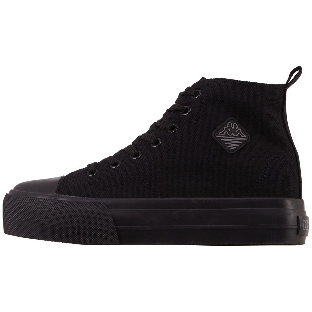 Plateau-Sohle - mit Sneaker Kappa angesagter black