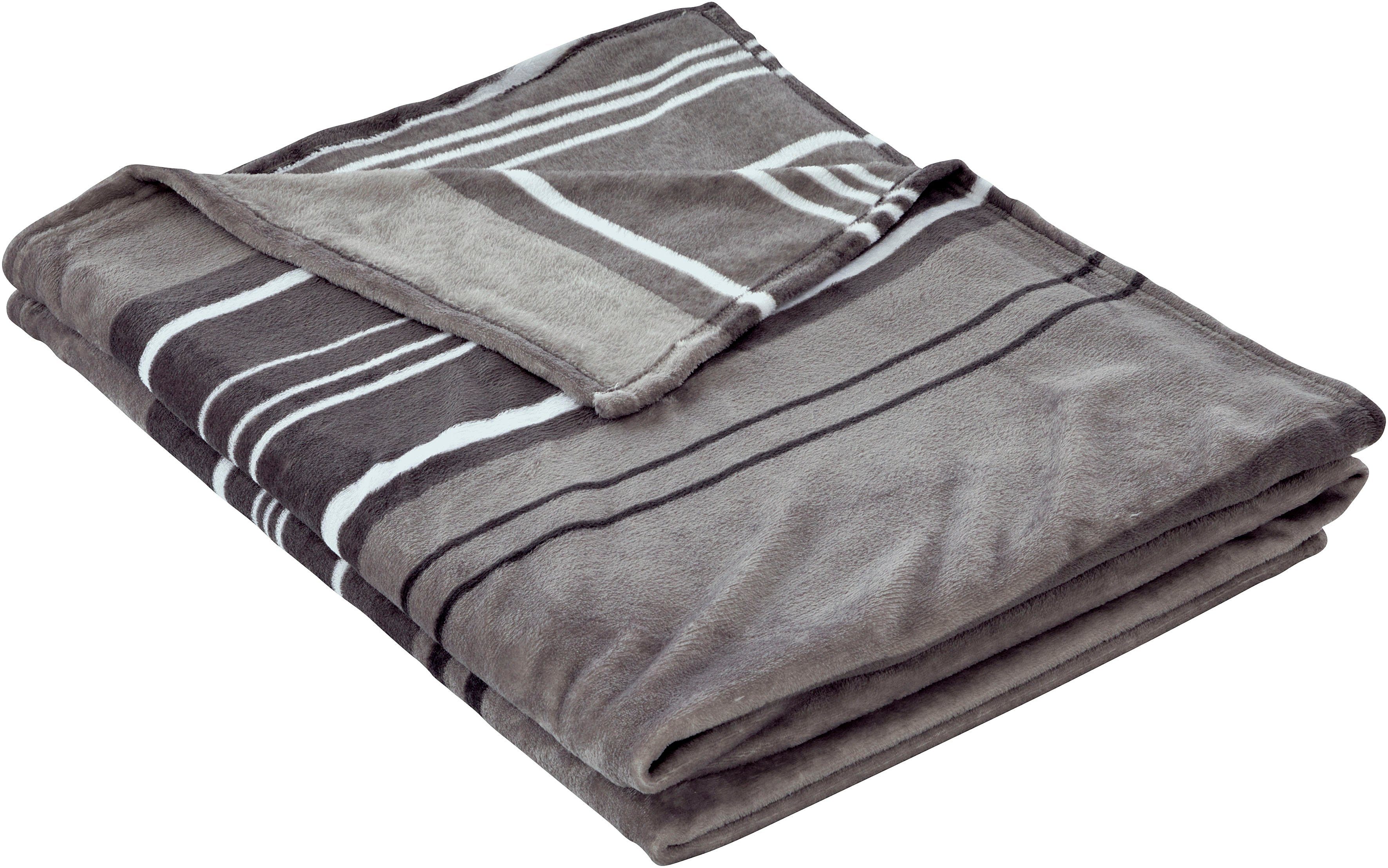 Wohndecke Kelian, OTTO home, mit Streifen, XXL Wohndecke 210x280,weich und anschmiegsam