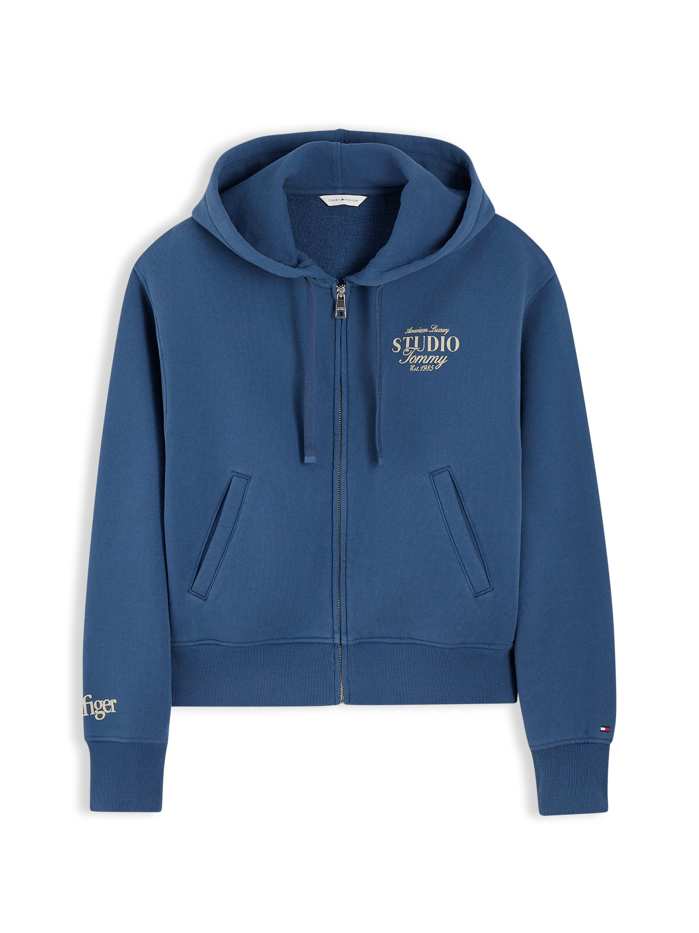 Tommy Hilfiger Sweatjacke STUDIO TOMMY ZIP-UP HOODIE SWT Baumwolle – Bild 5 von 5