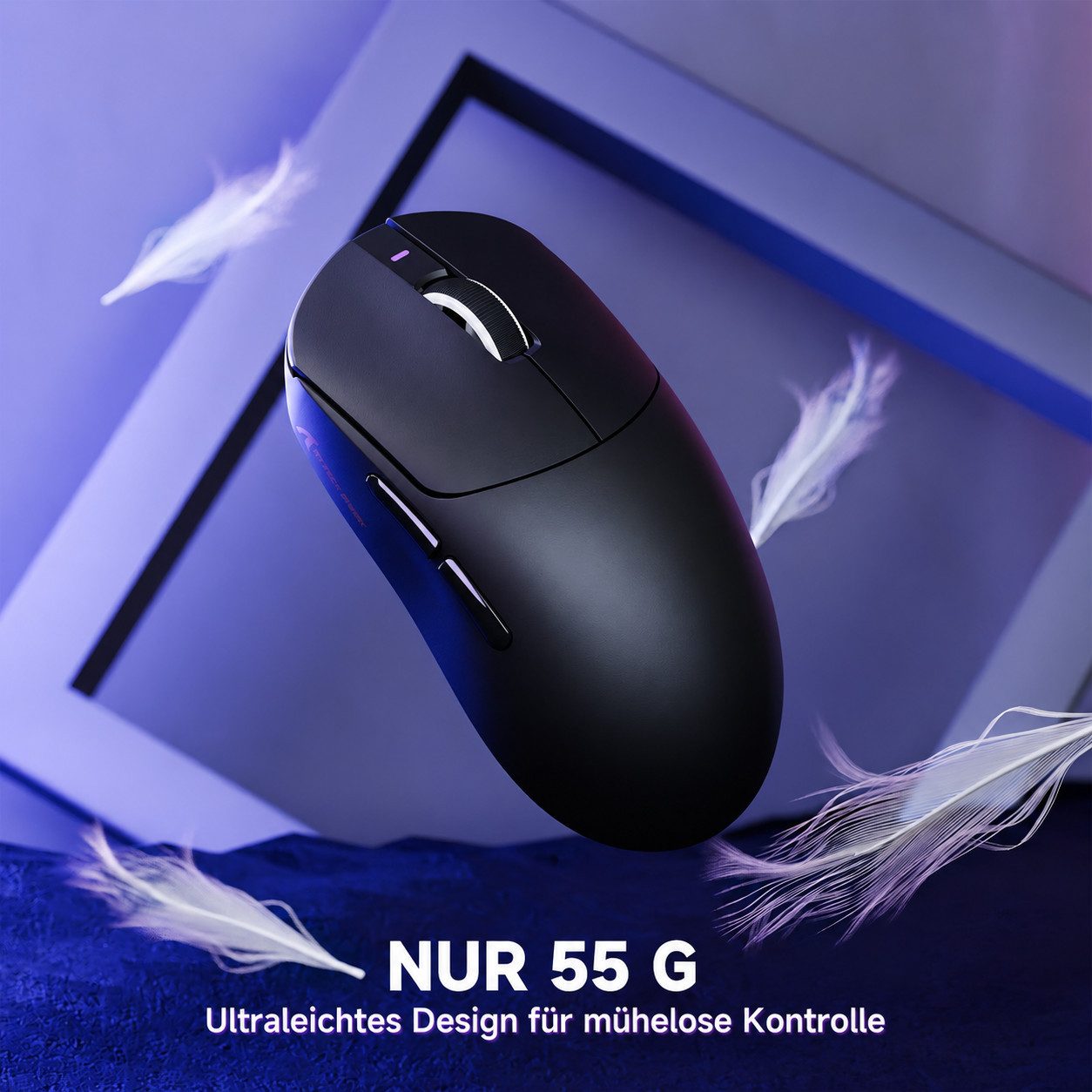 ATTACK SHARK X8PRO 8K-Polling Rate 55g Kabellose Gaming-Maus Gaming-Maus (2,4 G/Wied/BT, PAW3395PRO Sensor,BK52820 MCU) – Bild 5 von 5