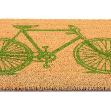 Fußmatte Fußmatte Fahrrad Kokos, relaxdays, Höhe: 15 mm