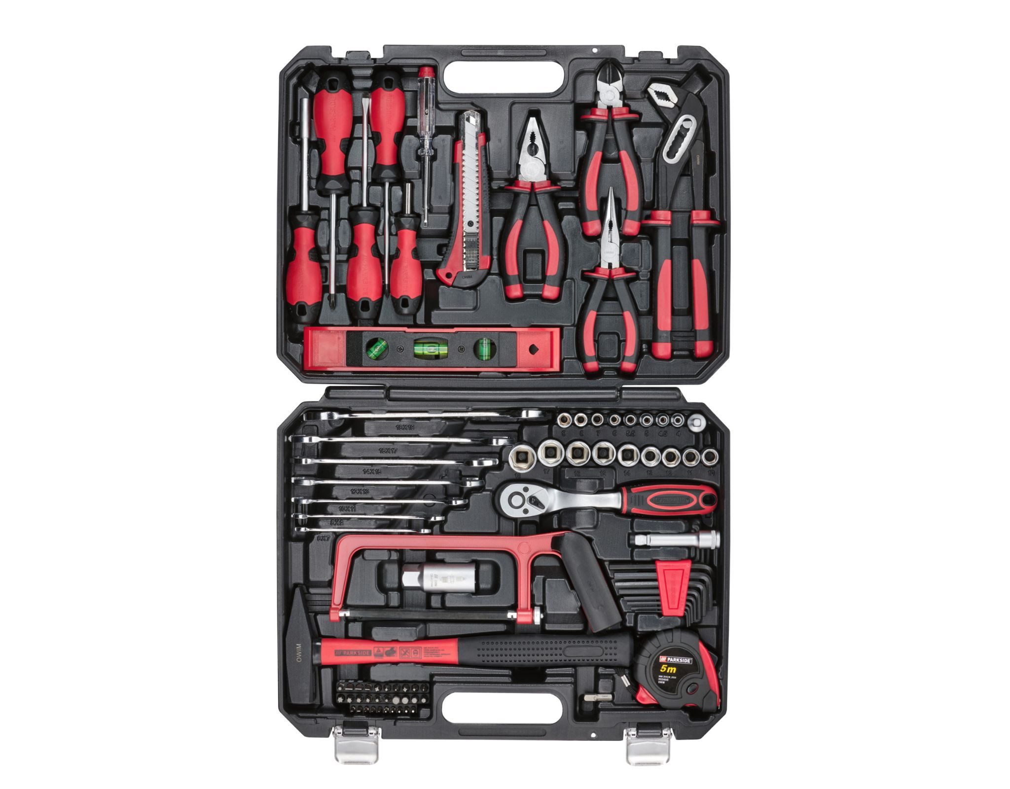 Parkside Werkzeugkoffer PARKSIDE Werkzeugkoffer Werkzeugset 95-tlg. Profi Heimwerker Schrauben