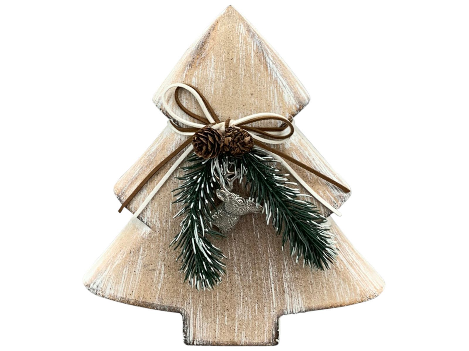 Exner GmbH Garten- & Wohnaccessoires Dekofigur Baum Dost weiß 21x6x23,5cm