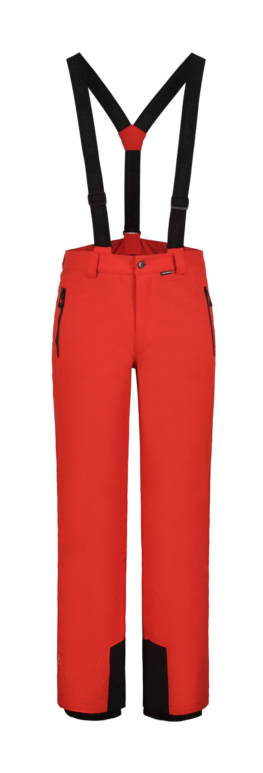 Icepeak Skihose FREIBERG längere Größe Herren Skihose mit Träger rot/schwarz