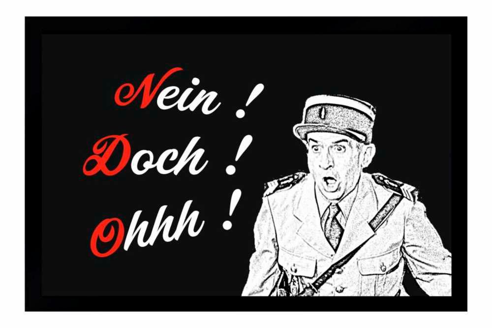 Ladreas Fußmatte Schmutzfangmatte Nein Doch Ohhh Luis F123, 60x40