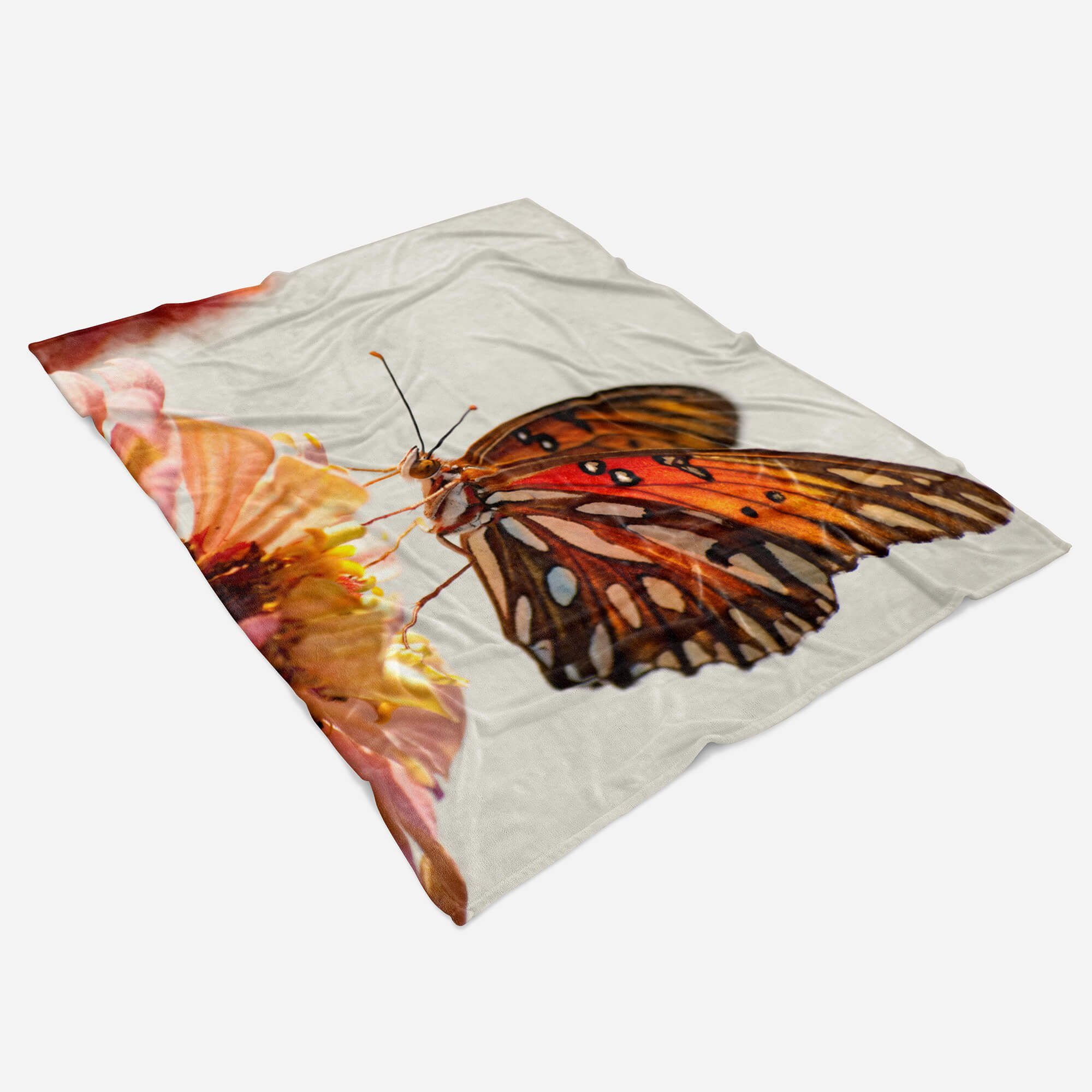 Handtuch Tiermotiv (1-St), Baumwolle-Polyester-Mix Schmetterling Naha, mit Saunatuch Art Strandhandtuch Sinus Handtuch Kuscheldecke Handtücher
