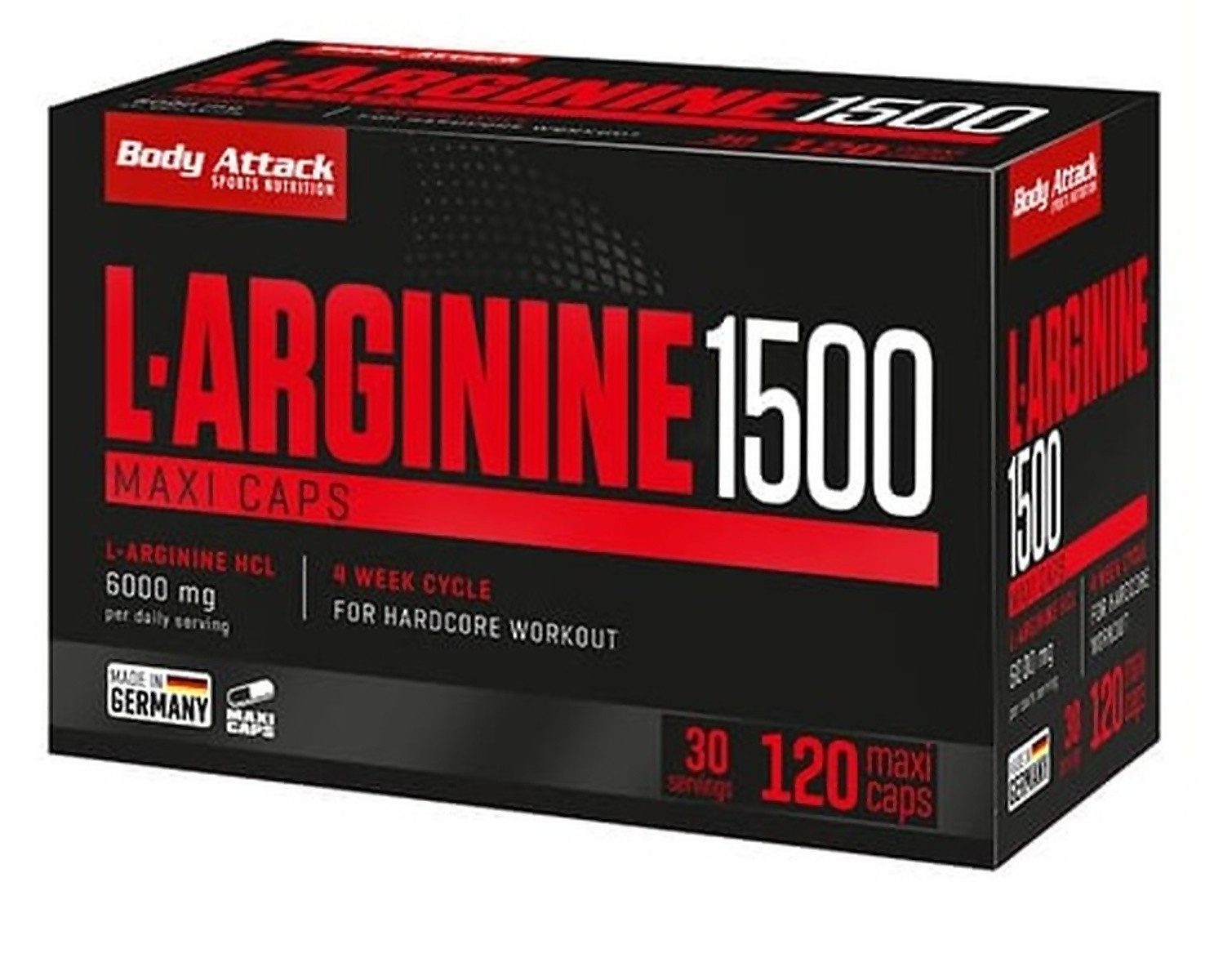 Body Attack L-Arginin 1500 (120 Kapseln) Kapseln, 201 g