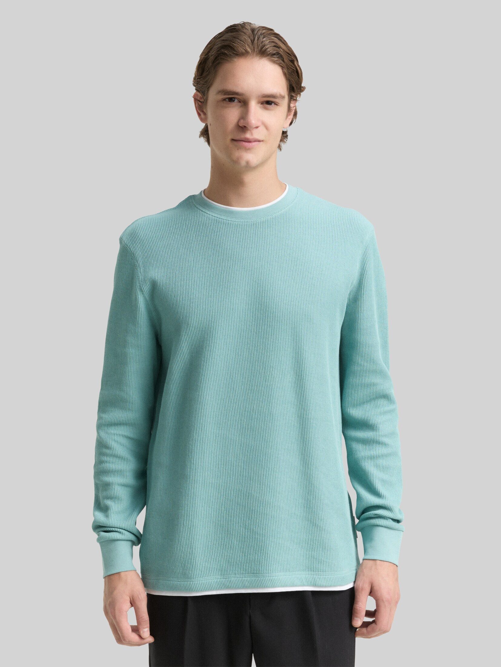 TOM TAILOR Denim Langarmshirt T-Shirt Langarmshirt im 2-in-1-Look