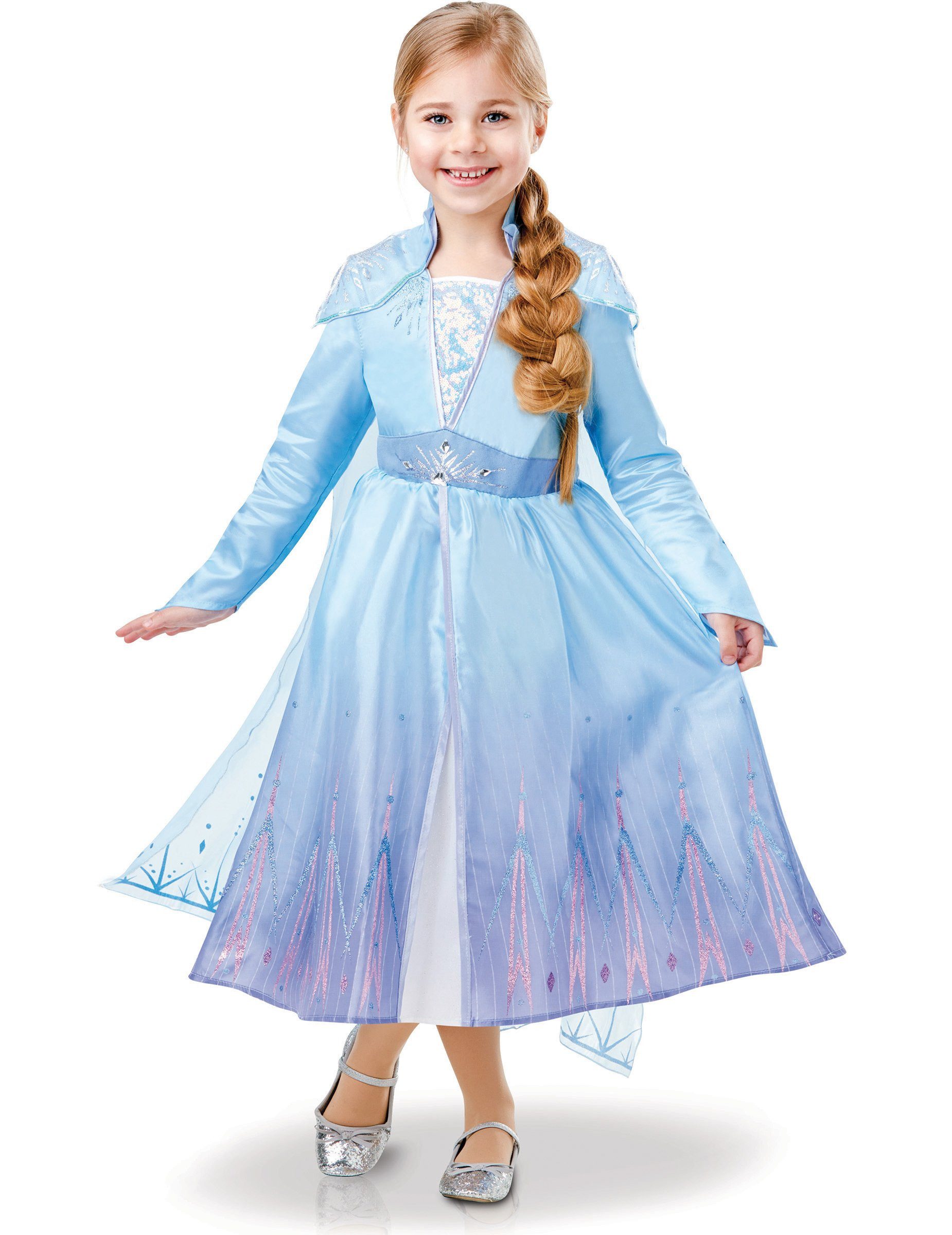 Kostüm Elsa-Kostüm für Mädchen Frozen 2 Faschingskostüm blau