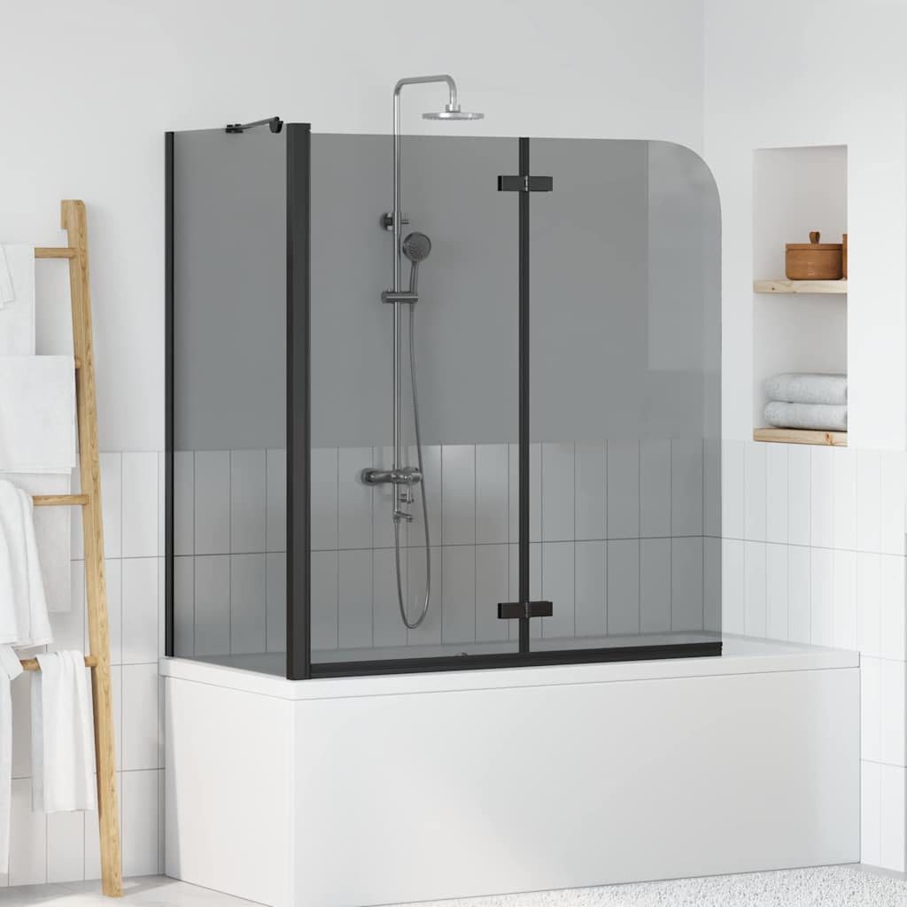 vidaXL Duschwand Bad-Duschschirm Schwarz 120 x 68 x 130 cm, (1 tlg)
