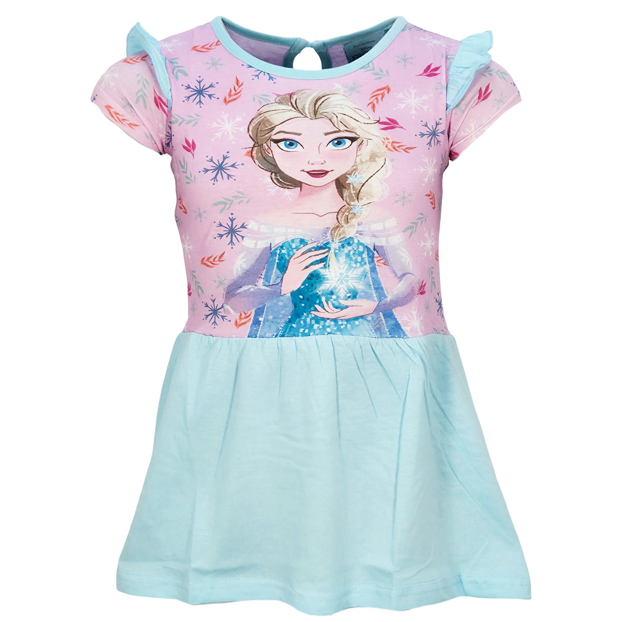 Disney Sommerkleid Disney Die EIskönigin Elsa Kinder Mädchen Sommerkleid Kleid 100% Baumwolle, Gr. 98 bis 128