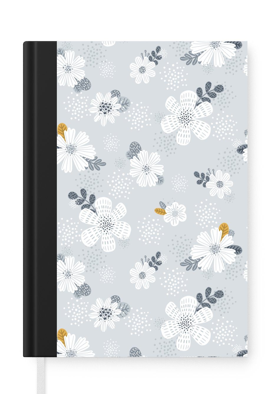 MuchoWow Notizbuch Notizbuch Tagebuch Haushaltsbuch Notebook A5 Ostern - Muster - Blumen, Notizbuch Tagebuch Hardcover
