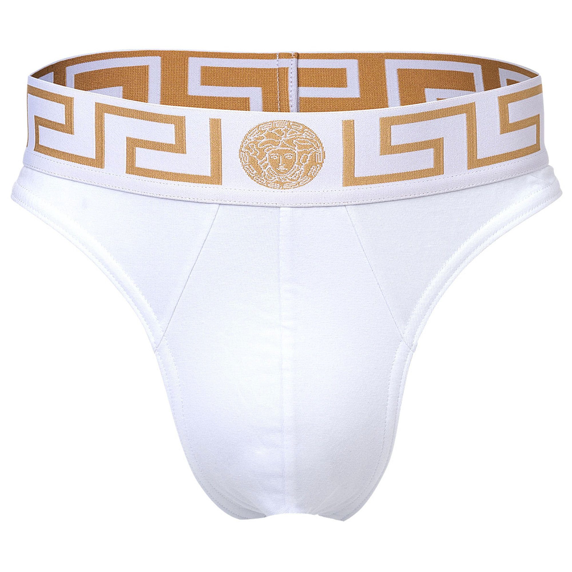 Versace Tanga Herren String 1er Pack Baumwolle (Packung, 1er Pack)