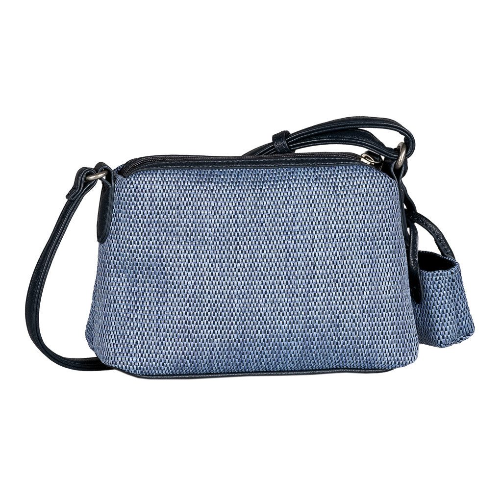 Gabor Handtasche Granada Denada (Set, 2-tlg., Highlight: Mini-Me-Shopper-Anhänger für Lippenbalsam & Tücher), sommerlich gestreiftem Bast & glattes Lederimitat mit Mini-Me Anhänger