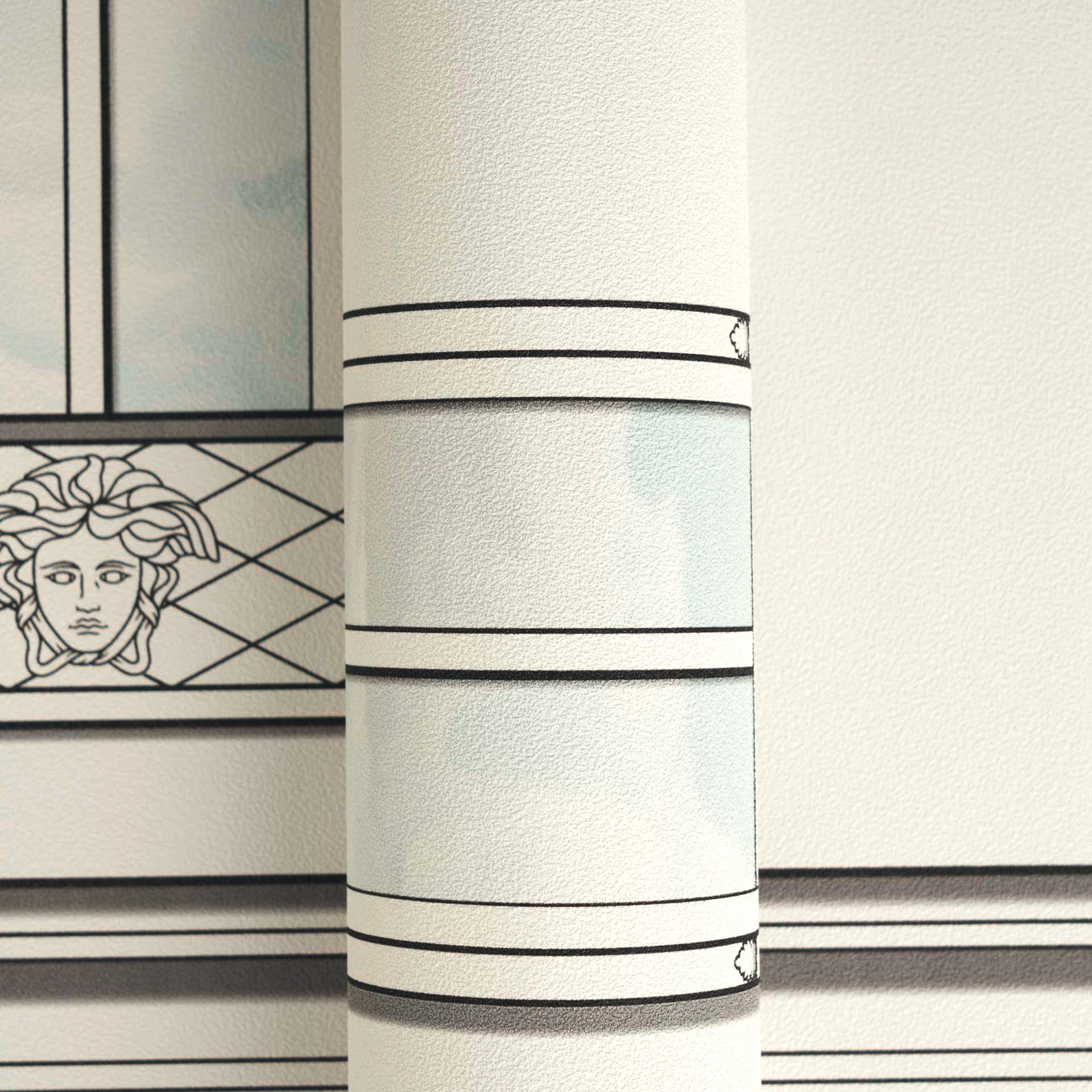 Versace Vliestapete Versace 6 Palazzo No 12 –, geprägt, 3D-Optik, Barock, Motiv, (1 St), Architekturmotiv mit Fensterdesign & dezent strukturierter Oberfläche