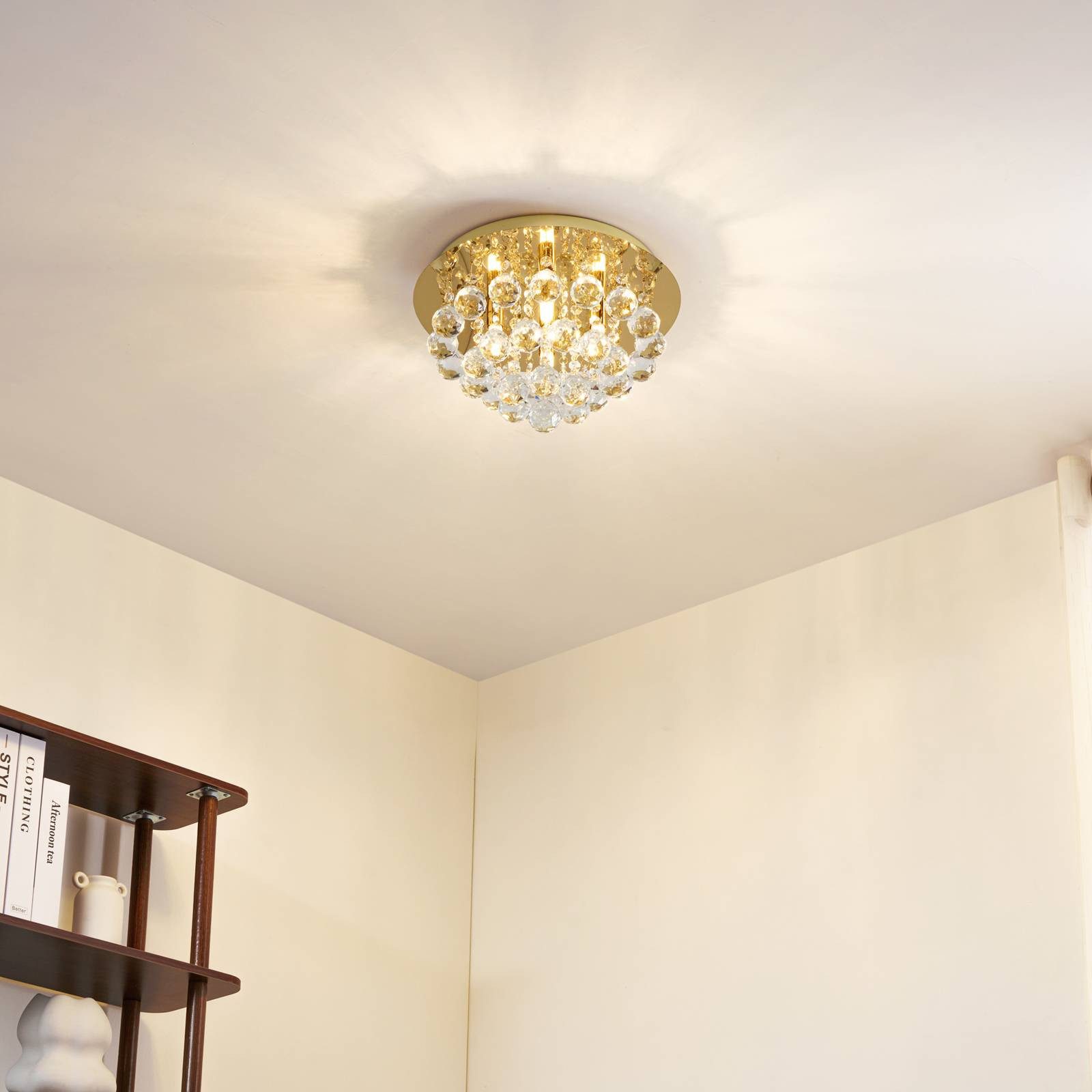 Lindby Deckenleuchten Gillion, Gold / Messing IP20, 4 x 40 W LED