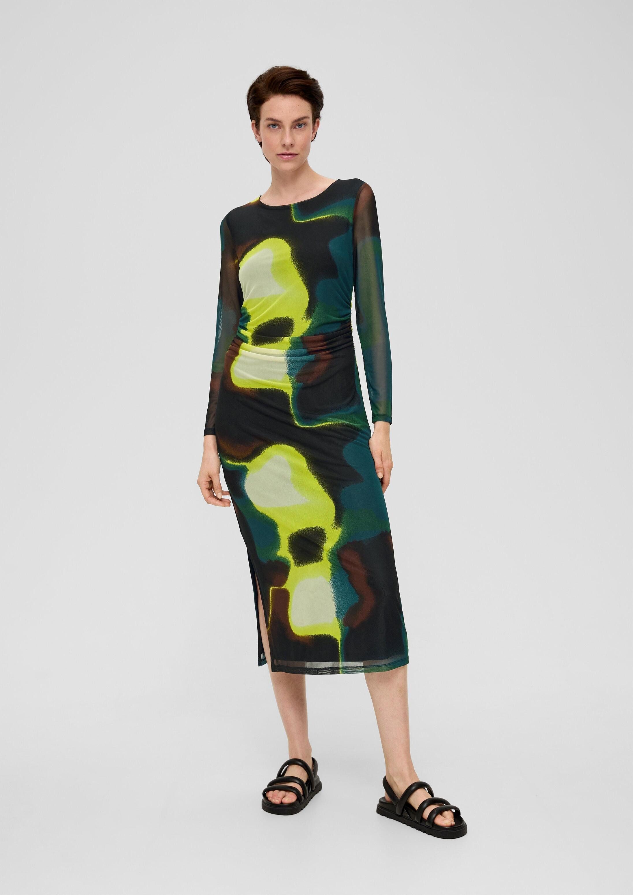 s.Oliver Midikleid Kleid Maxikleid aus Mesh