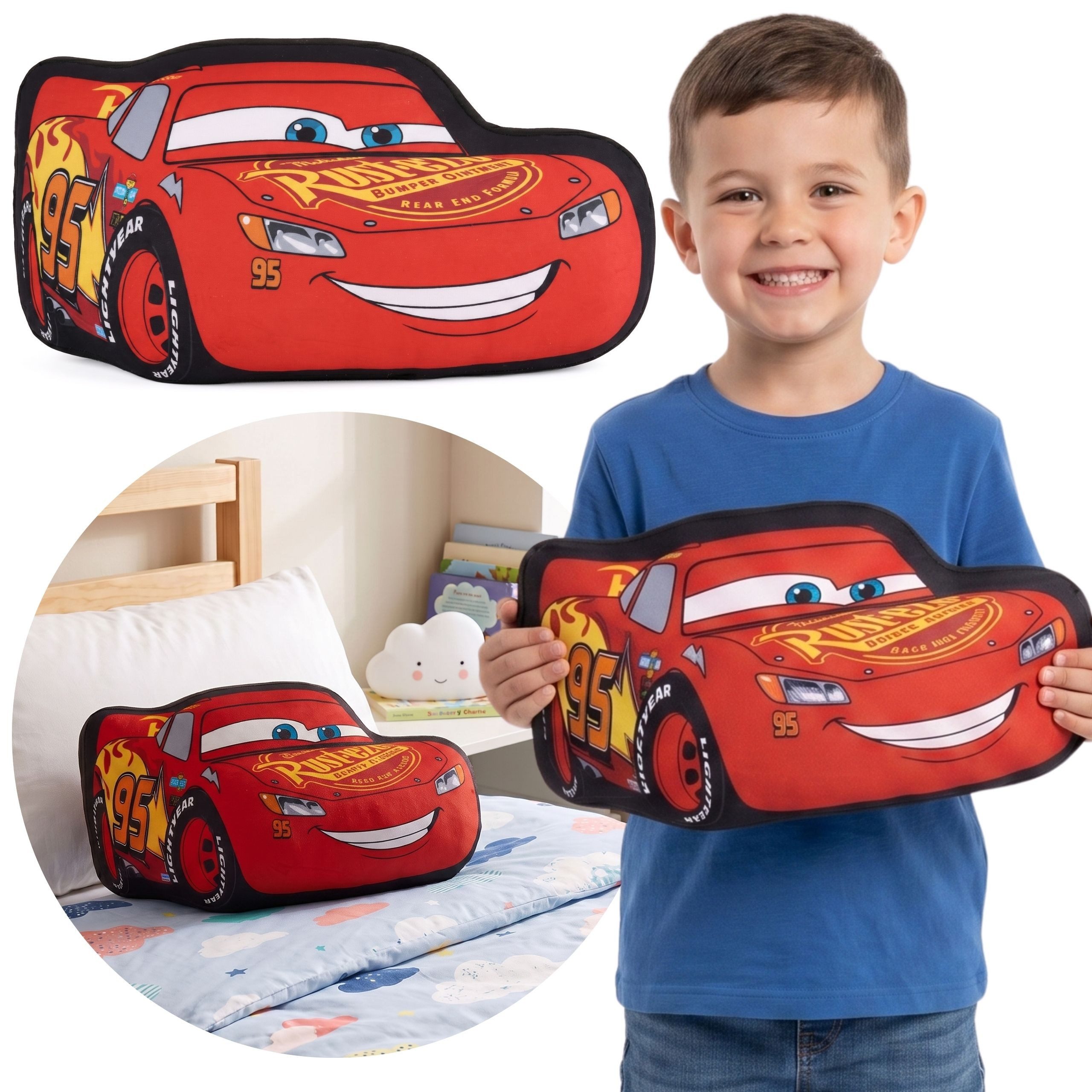 Sarcia.eu Dekokissen Disney Cars Lightning McQueen WEICHES Dekokissen 40x24 cm