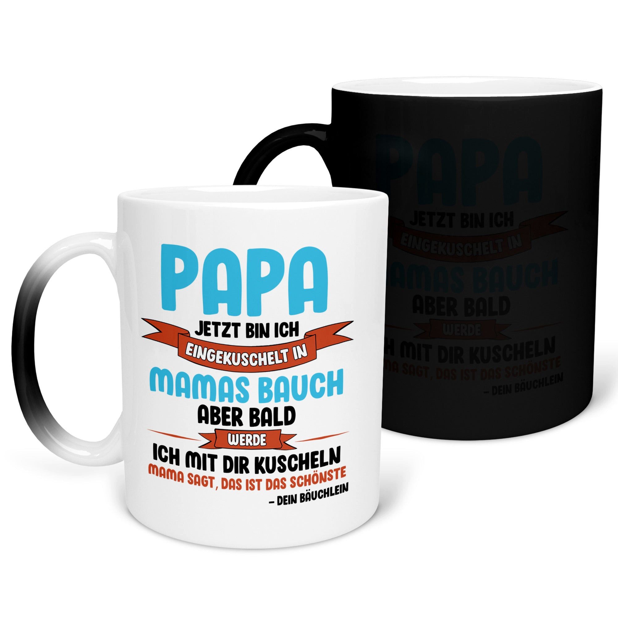 22Feels Tasse Du Wirst Papa Werdender Vater Geschenk Vatertag Schwangerschaft Männer, Keramik, FARBWECHSEL Zaubertasse, Made in Germany