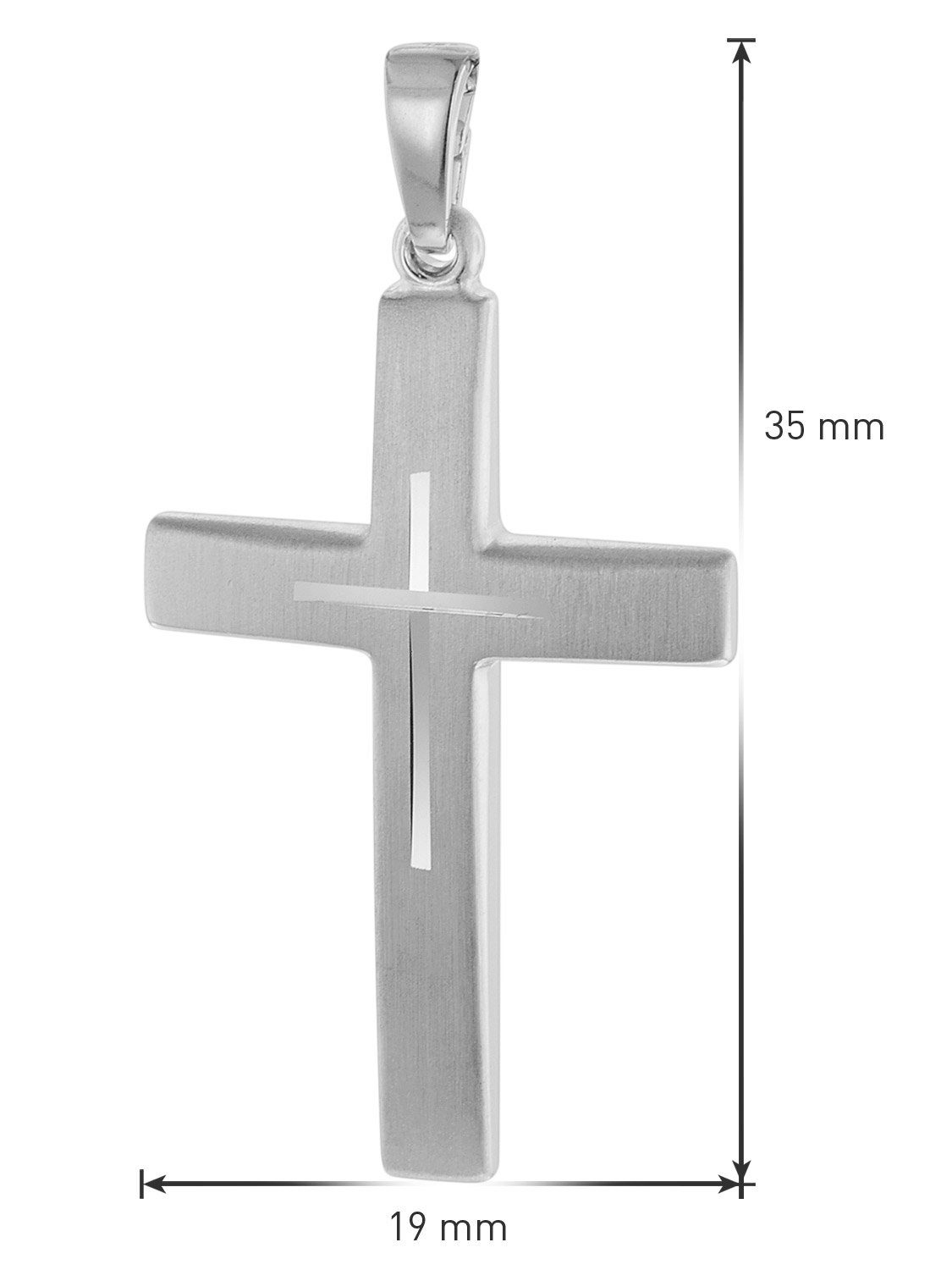 Herren Schmuck trendor Kette mit Anhänger Silber Kreuz mit Kette für 50 cm
