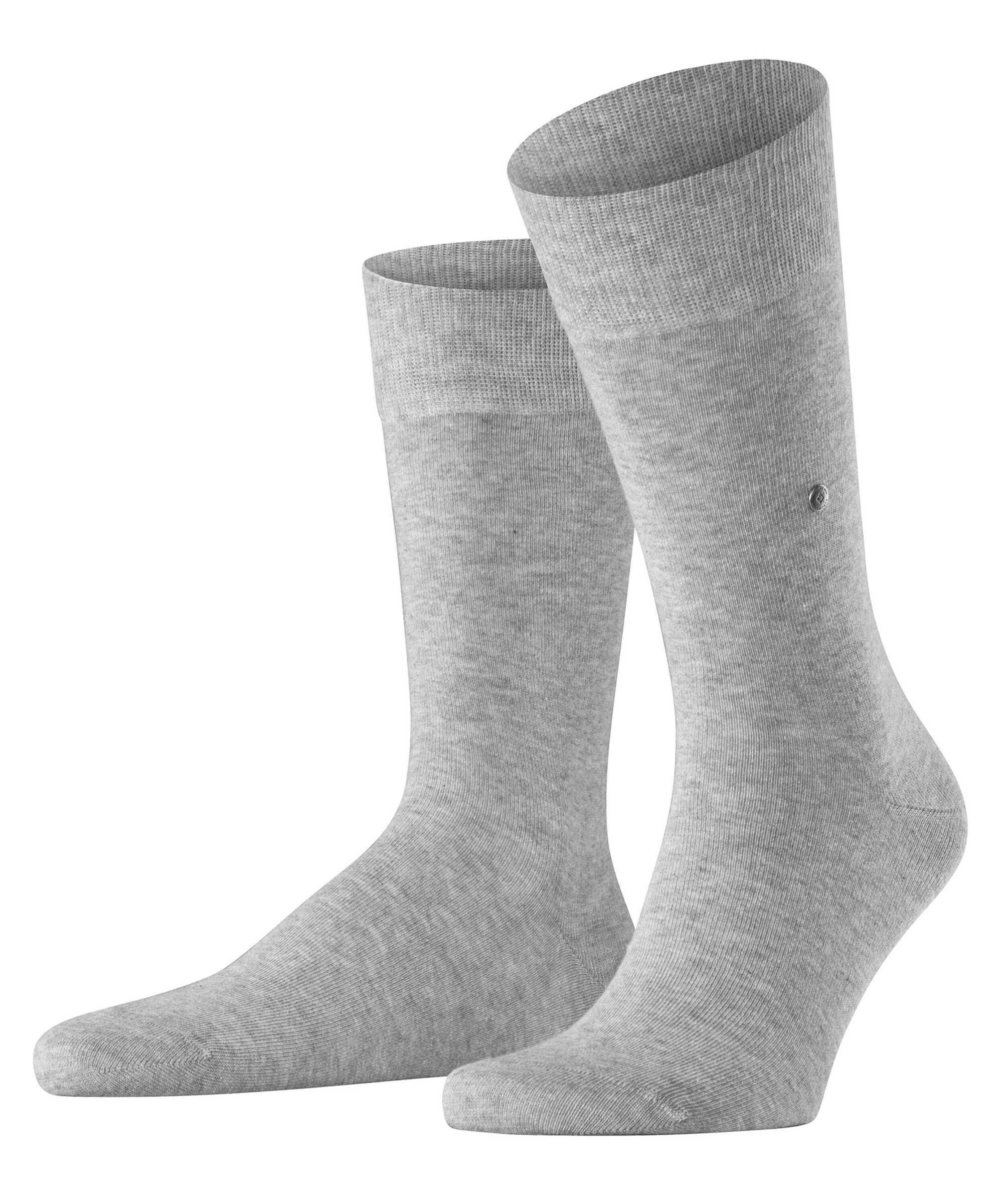 Kurzsocken "Basic Pack Gift - Herren Socken, Hellgrau 2er Burlington Geschenk-Box
