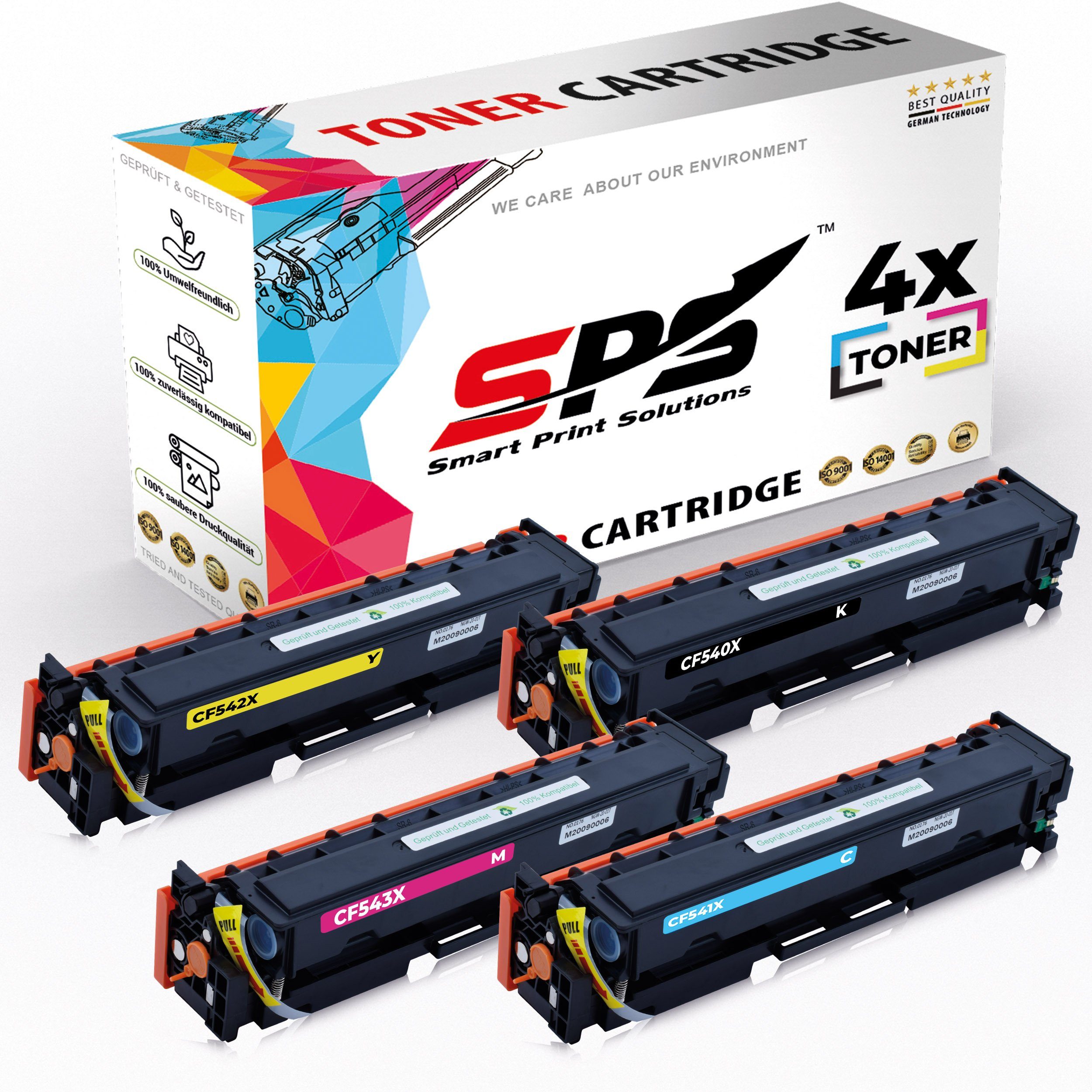 SPS Tonerkartusche Kompatibel für HP Color Laserjet Pro M254DW 203X, (4er Pack)