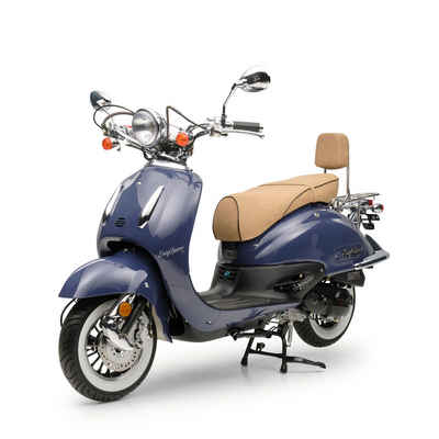 Burnout Motorroller EasyCruiser Eco Dunkelblau, 50 ccm, 45 km/h, Euro 5