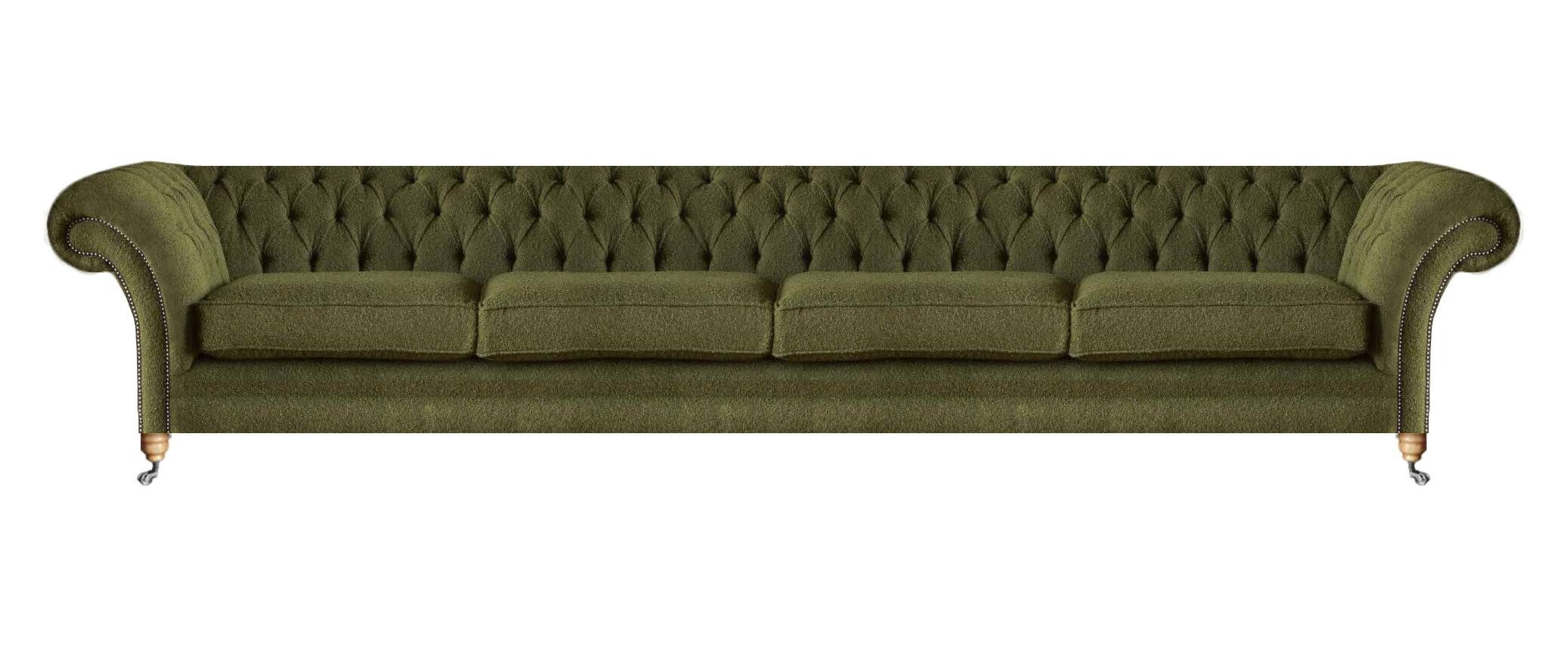 Xlmoebel Big-Sofa Modernes grünes Viersitzer-Sofa Couch, Hergestellt in Europa