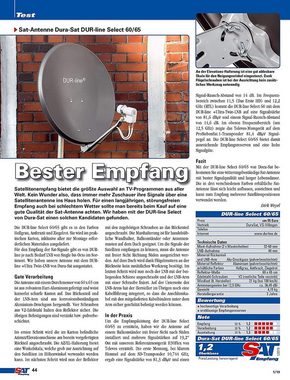 DUR-line DUR-line Select 60/65cm Anthrazit Satelliten-Schüssel - Test + Sehr Sat-Spiegel