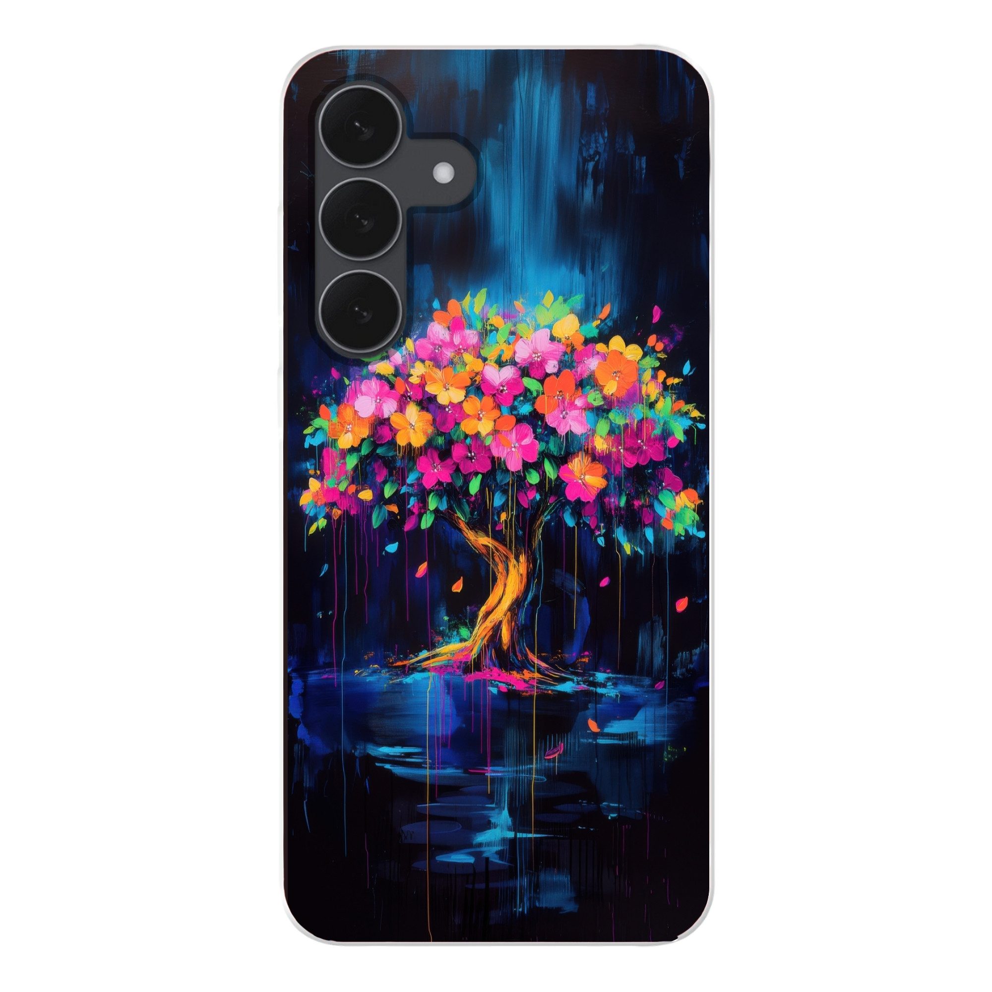 MuchoWow Handyhülle für Samsung Galaxy S25 FE Baum - Blumen - Magisch - Farbig, Smartphone-Bumper, Print, Handy Schutzhülle Dünn