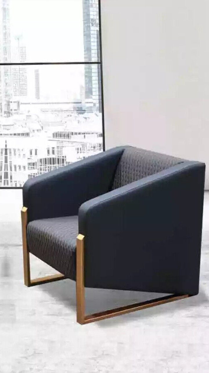 JVmoebel Sofa Europe In Komplette Made Schwarze Sitzer Dreisitzer, Sofagarnitur Textil Büromöbel