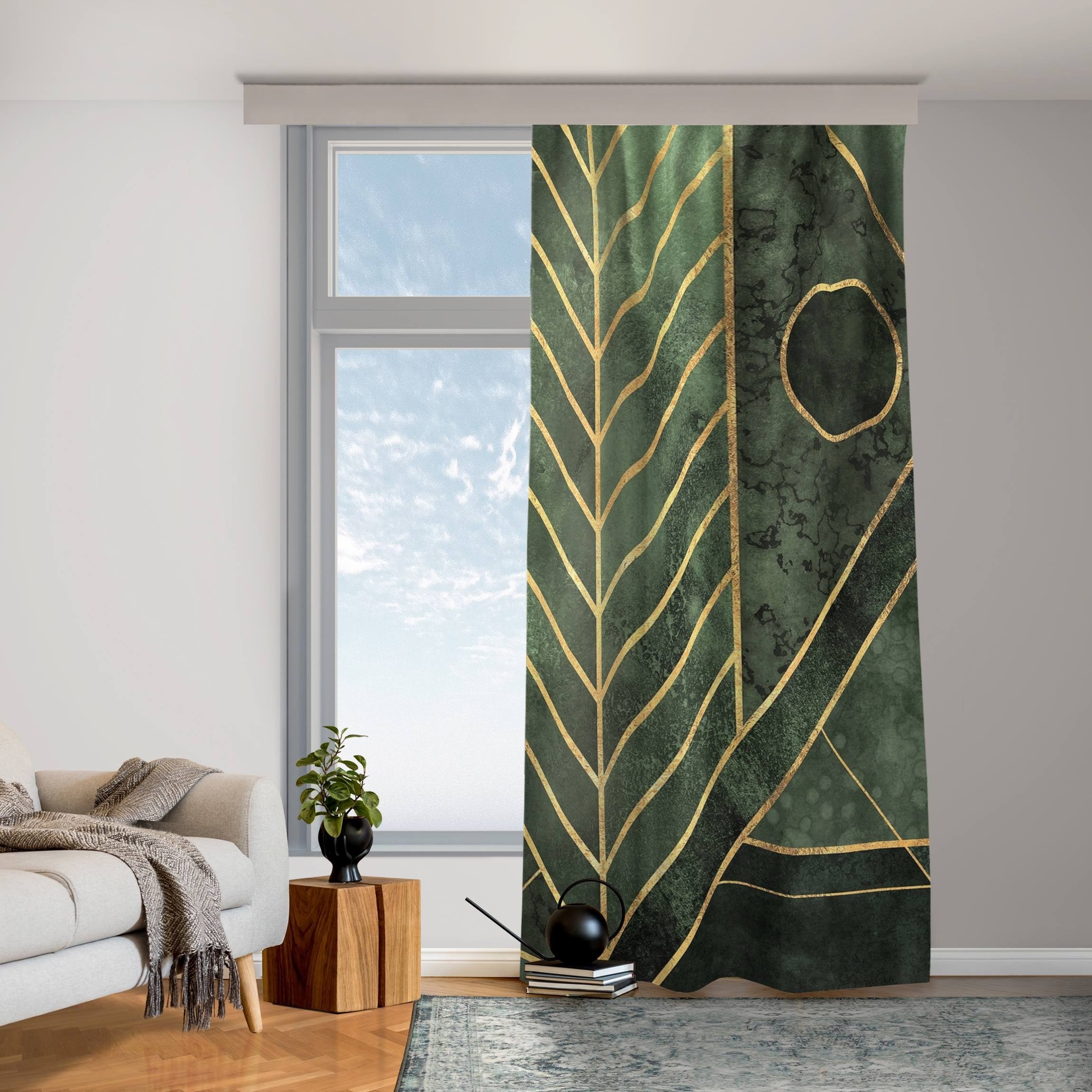 Bilderdepot24 Vorhang Gardine Abstrakt Modern Aquarell günstig online kaufen