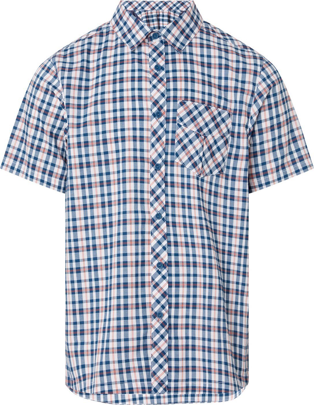 McKINLEY Kurzarmhemd Armon M - Herren Hemd - blau/weiß/rot
