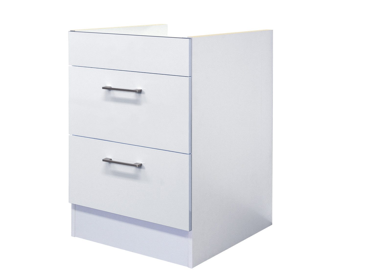 Flex-Well Auszugsunterschrank Kochstellenauszugsschrank - 60 cm breit - Weiß – Nawa