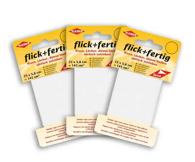 KLEIBER Aufkleber flick und fertig selbstklebendes Reparaturband aus Nylon 3er Set, (Set), selbstklebend