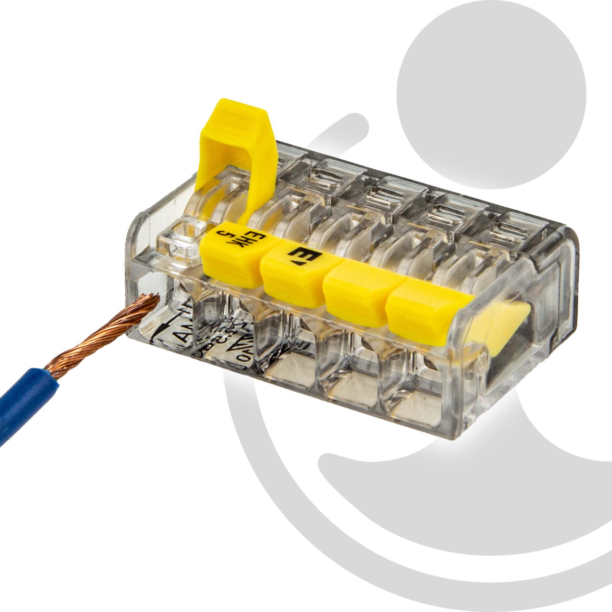 ELTROPA Klemmen Steckklemme (10 Stück) - für 5 flexible & Massivleiter 0,2 bis 2,5 mm²