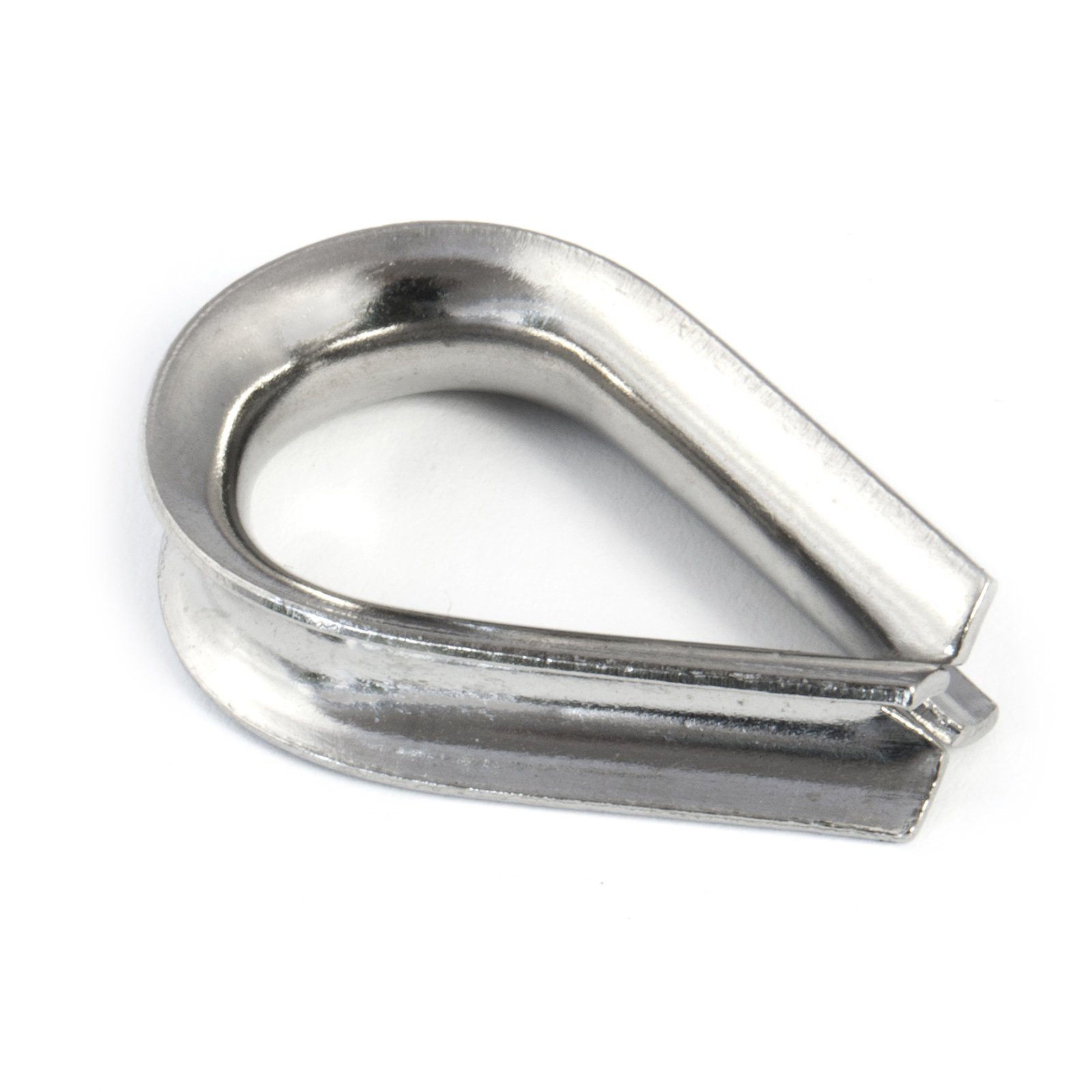 DQ-PP Kausche DQ-PP 100x KAUSCHE EDESTAHL 2-10mm, Klemme, Niro, Nirosta, V4A, Stahlseil, Drahtseil, VA, Tauwerk, Drahtseilkauschen