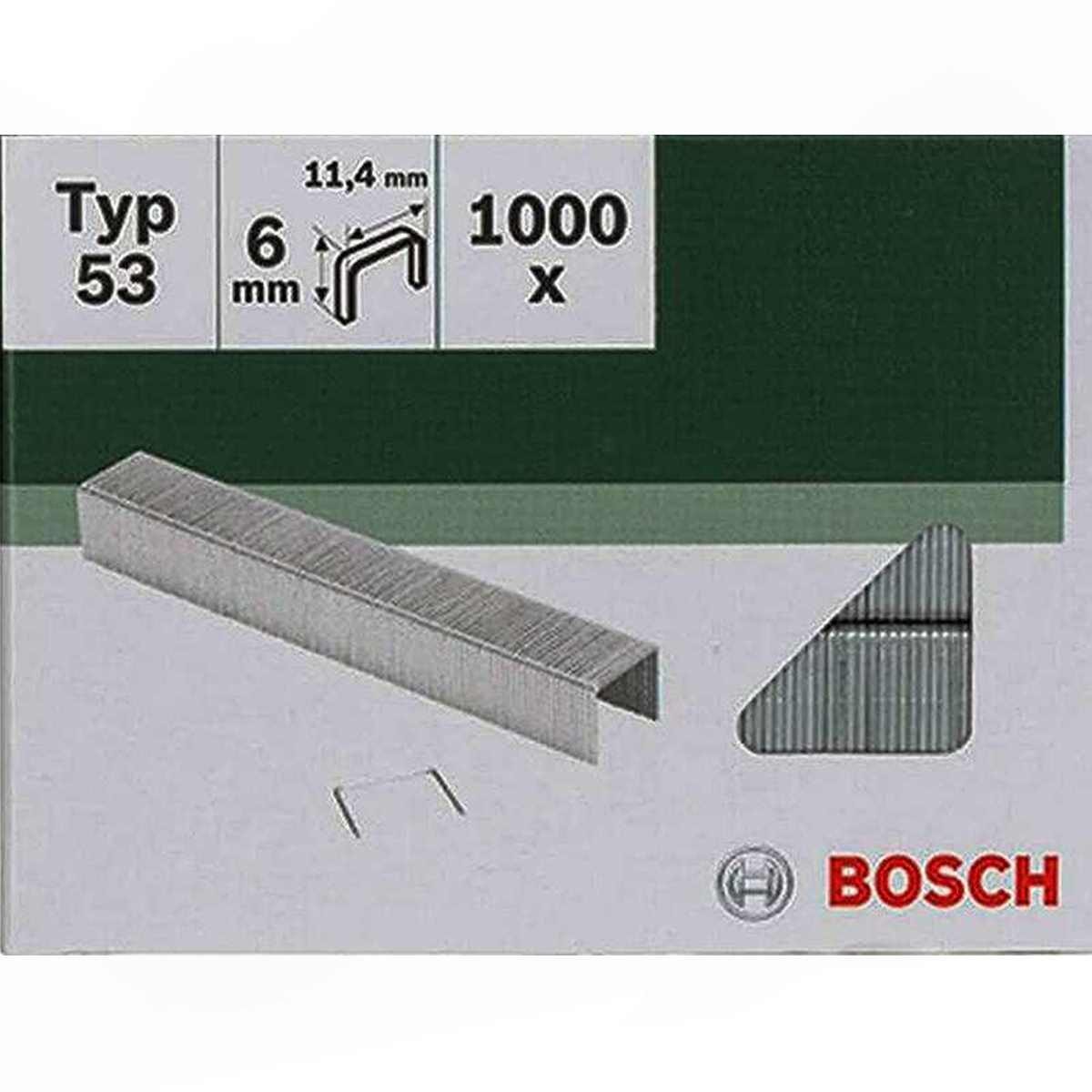 BOSCH Tackerklammer Bosch Klammern Typ 53 - 11,4 x 0,74 x 6 mm 1000 Stk. 2609255819