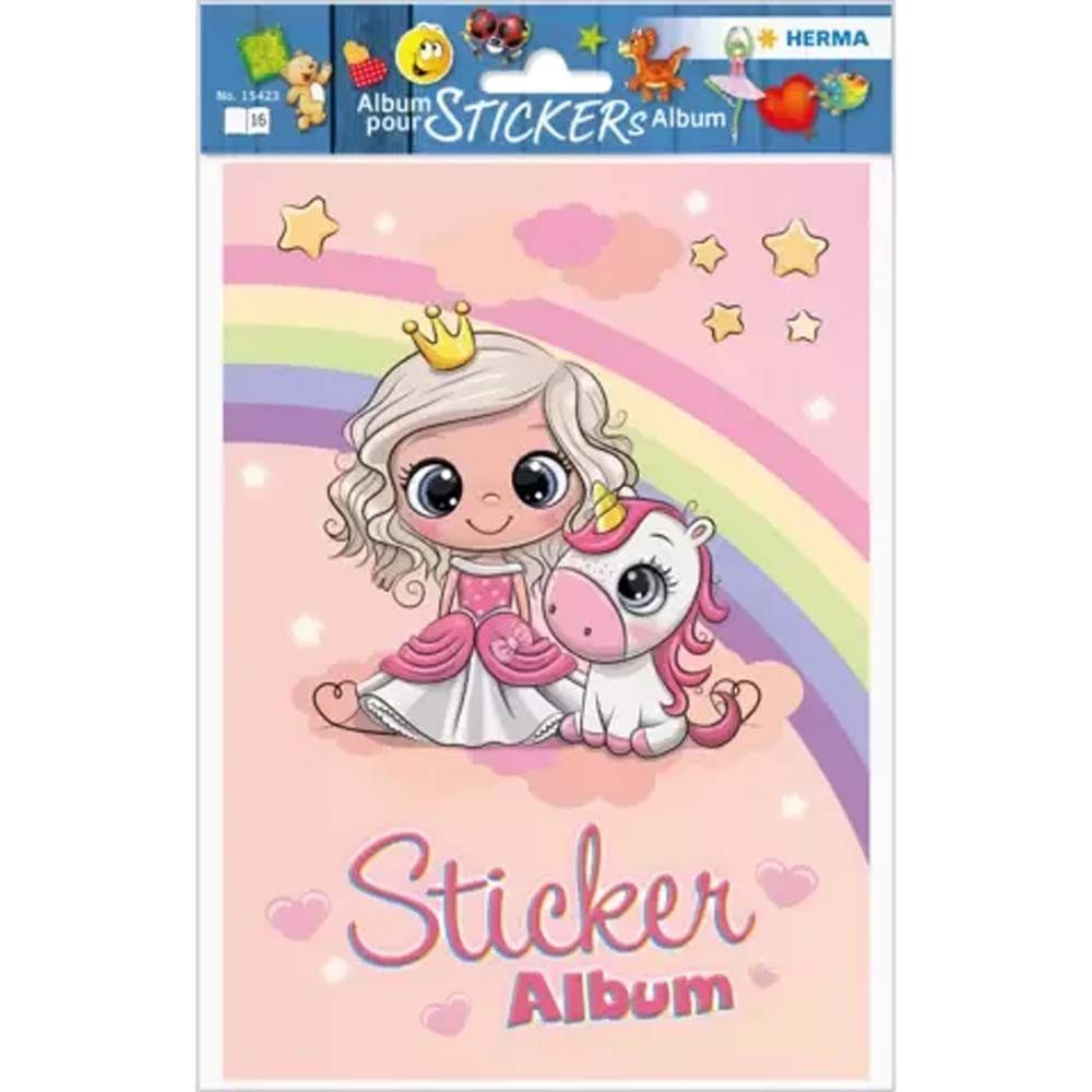 HERMA Aktenmappe Stickeralbum für Kinder Prinzessin Sweetie A5 16 Seiten (16-tlg)