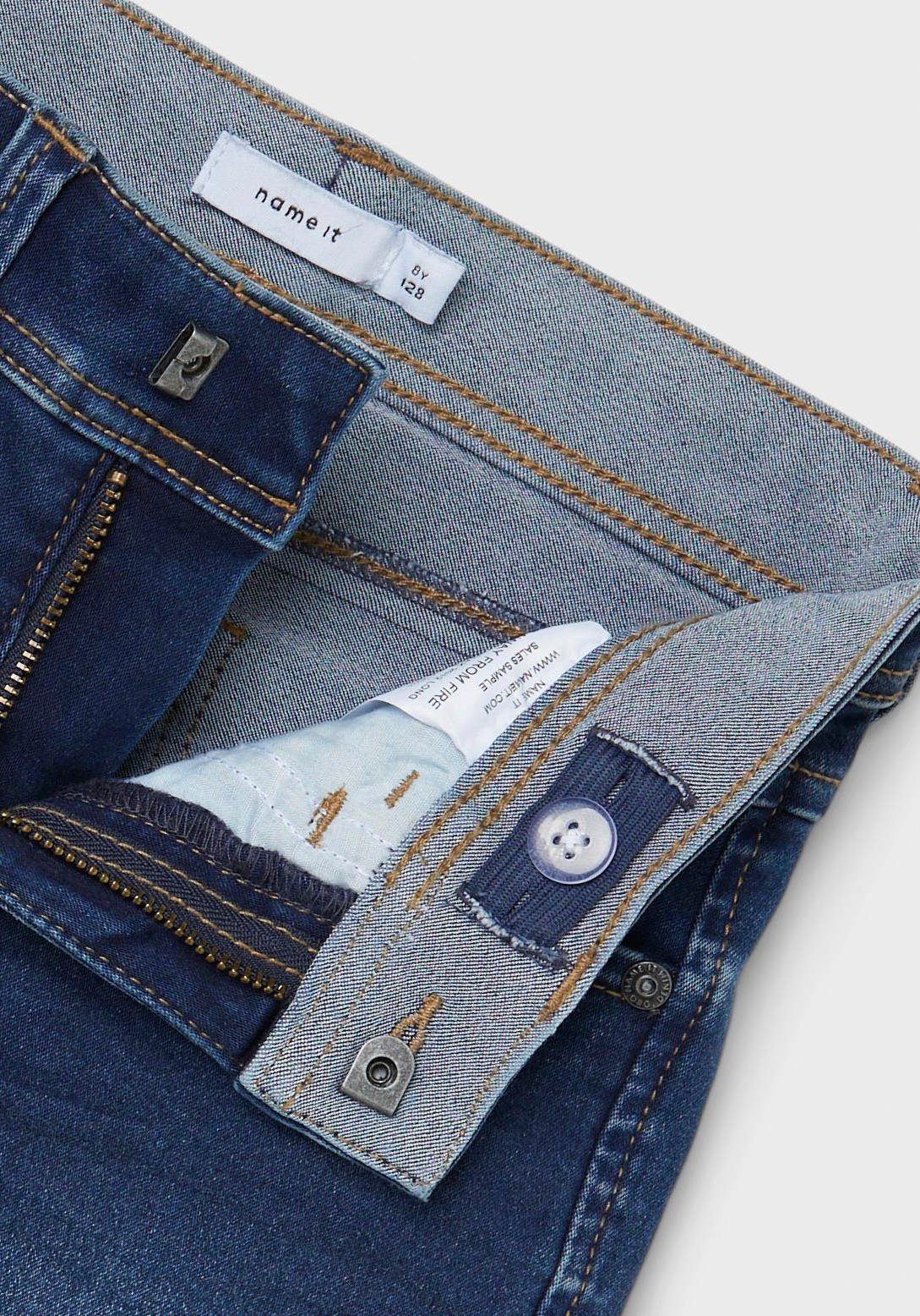 Name It Jeansshorts NKMSILAS SLIM DNM L SHORT Baumwollmischung, Stretch, Umschlagsaum