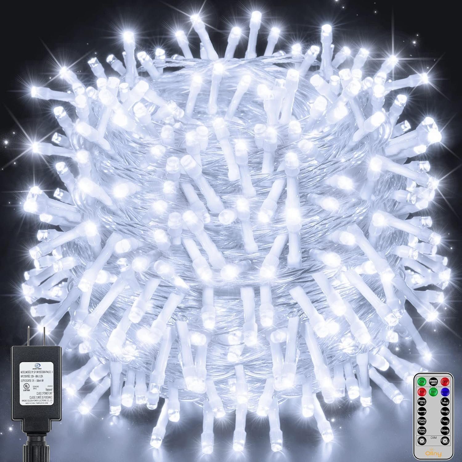 Diyarts LED-Lichterkette, 400-flammig, 60m LED Modi, vielseitige 4 Beleuchtung, Helligkeitsstufen. 8