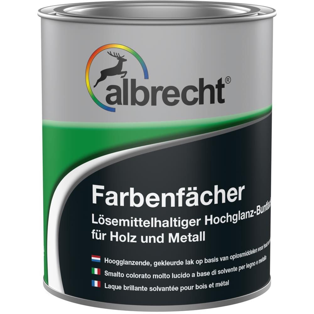 Lack Albrecht Acryl-Buntlack Farbenfächer 750 ml Buntlack hochglanz Lack, Sehr hohe Deckkraft und gleichmäßiger Verlauf