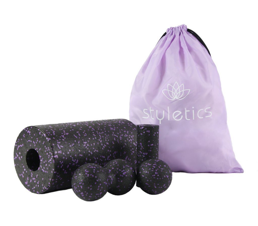 Styletics Fitnessrolle Faszien-Rolle Muskel-Entspannung Fitness Sport Yoga  Gymnastik Training (Faszienrollen, Faszien Duoball), Yoga Gymnastik Training