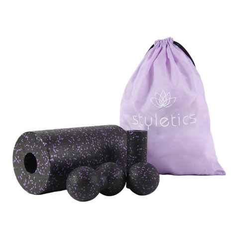 Styletics Fitnessrolle Faszien-Rolle Muskel-Entspannung Fitness Sport Yoga Gymnastik Training (Faszienrollen, Faszien Duoball), Yoga Gymnastik Training