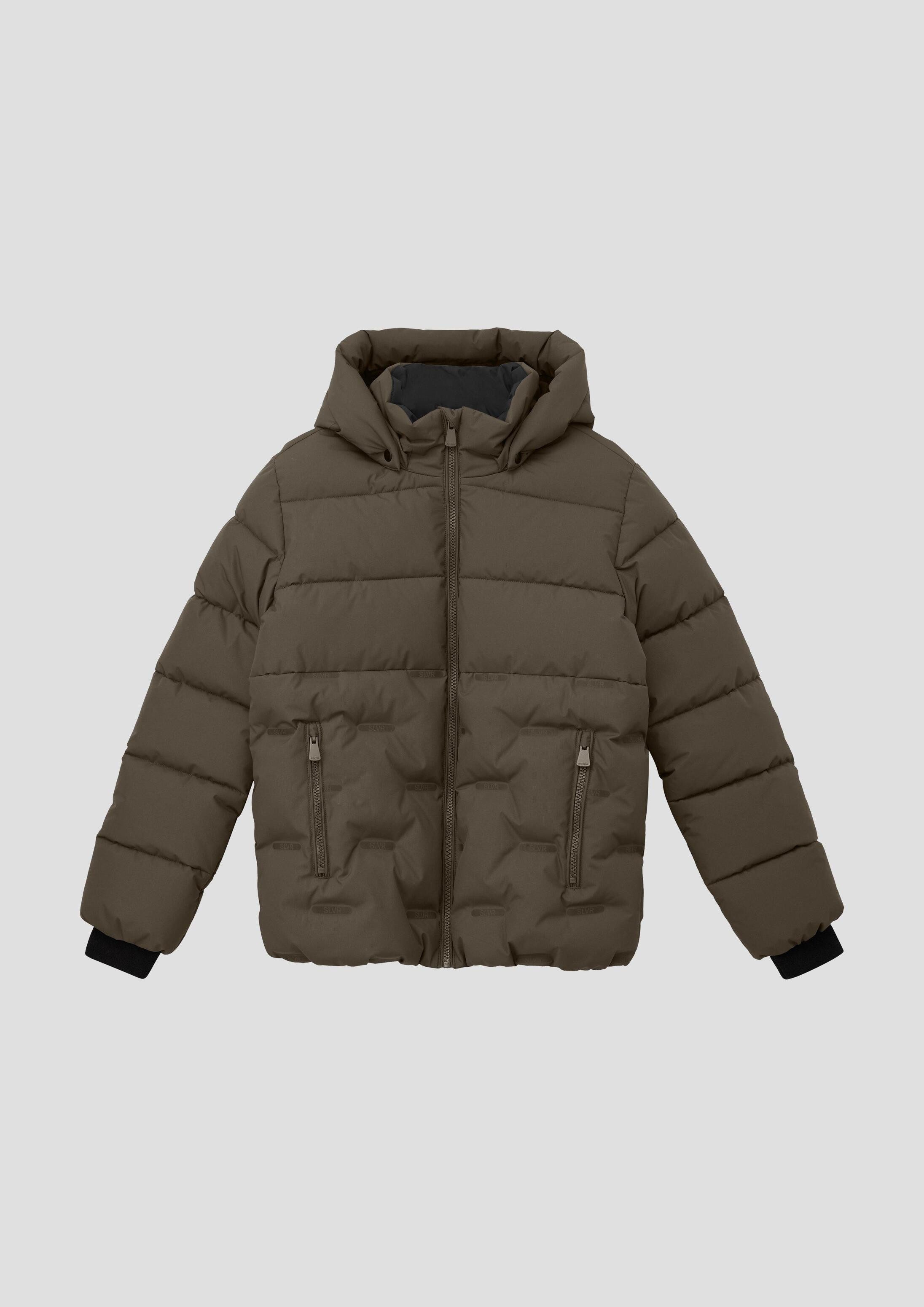 s.Oliver Winterjacke Outdoor-Jacke Wasserabweisende Winterjacke mit Logo-Prägung