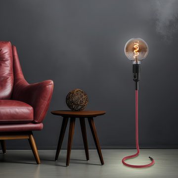 JUST LIGHT Tischleuchte, Leuchtmittel nicht inklusive, Tischlampe Tischleuchte Designlampe rot Wohnzimmerlampe H 46,5 cm