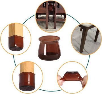 GelldG Ersatzschutzkappen Schutzkappen Für Stuhlbeine mit Filz,Filzgleiter für Stühle.