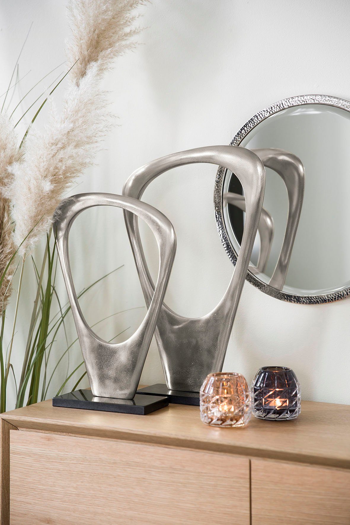 Fink Dekoobjekt »Skulptur FANTASIA, silber« (1 Stück), handgefertigt